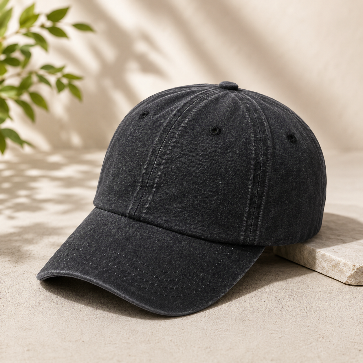 Washed Fabric Cap