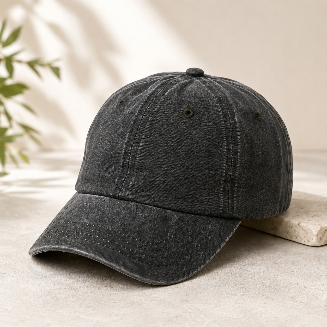 Washed Fabric Cap