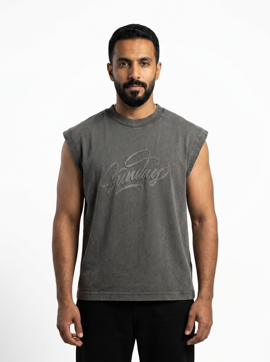 Washed Sleeve Less