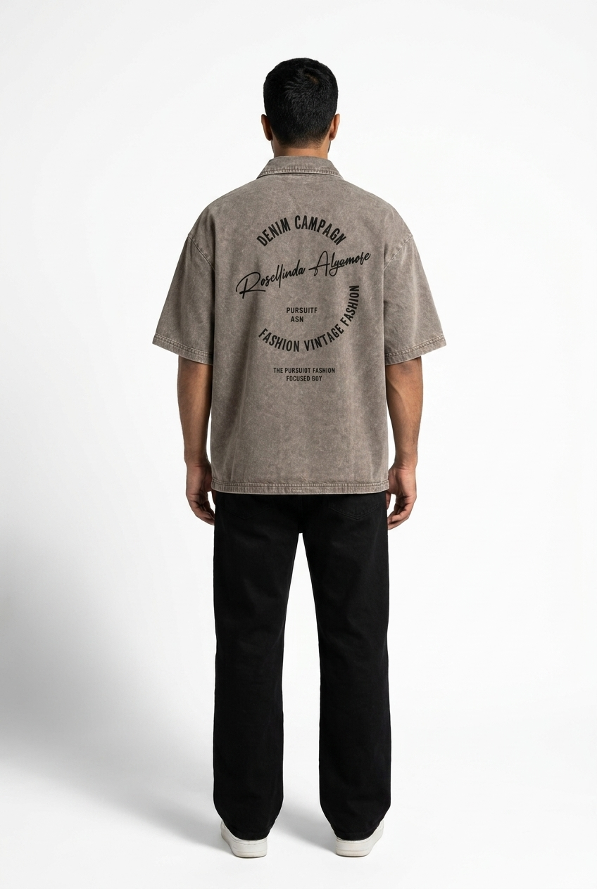 Washed Polo T shirt