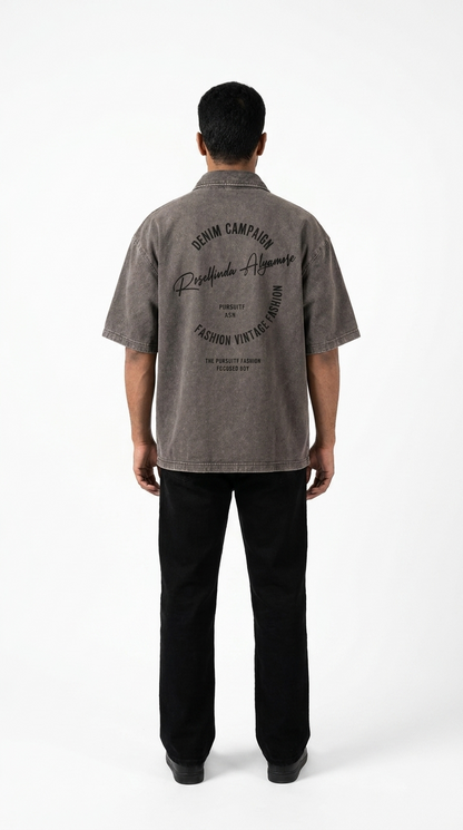 Washed Polo T shirt
