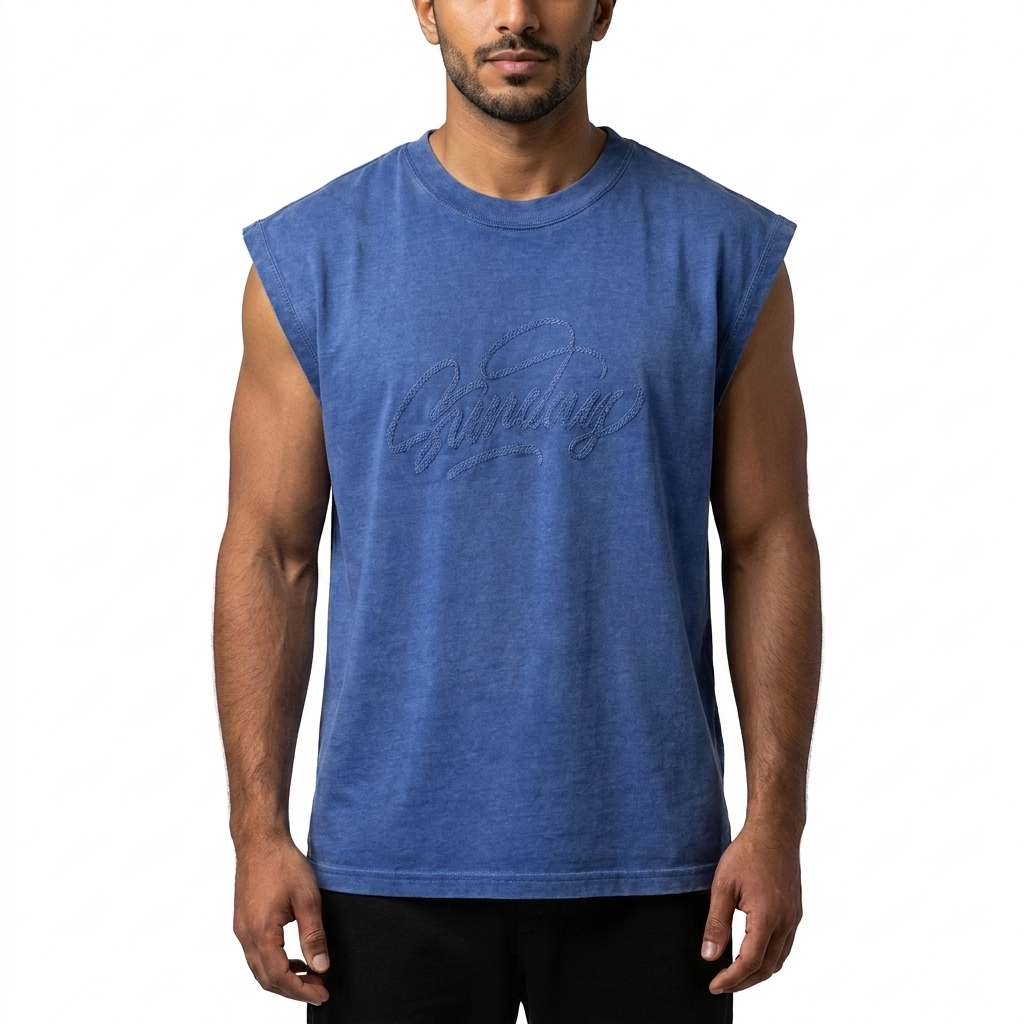 Washed Sleeve Less